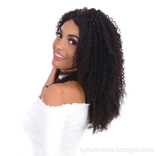 Cuticle Aligned Virgin Mongolian Kinky Curly Human Hair Crochet Braids  In South Africa, Kinky Hair Vendor Ombre With Closure